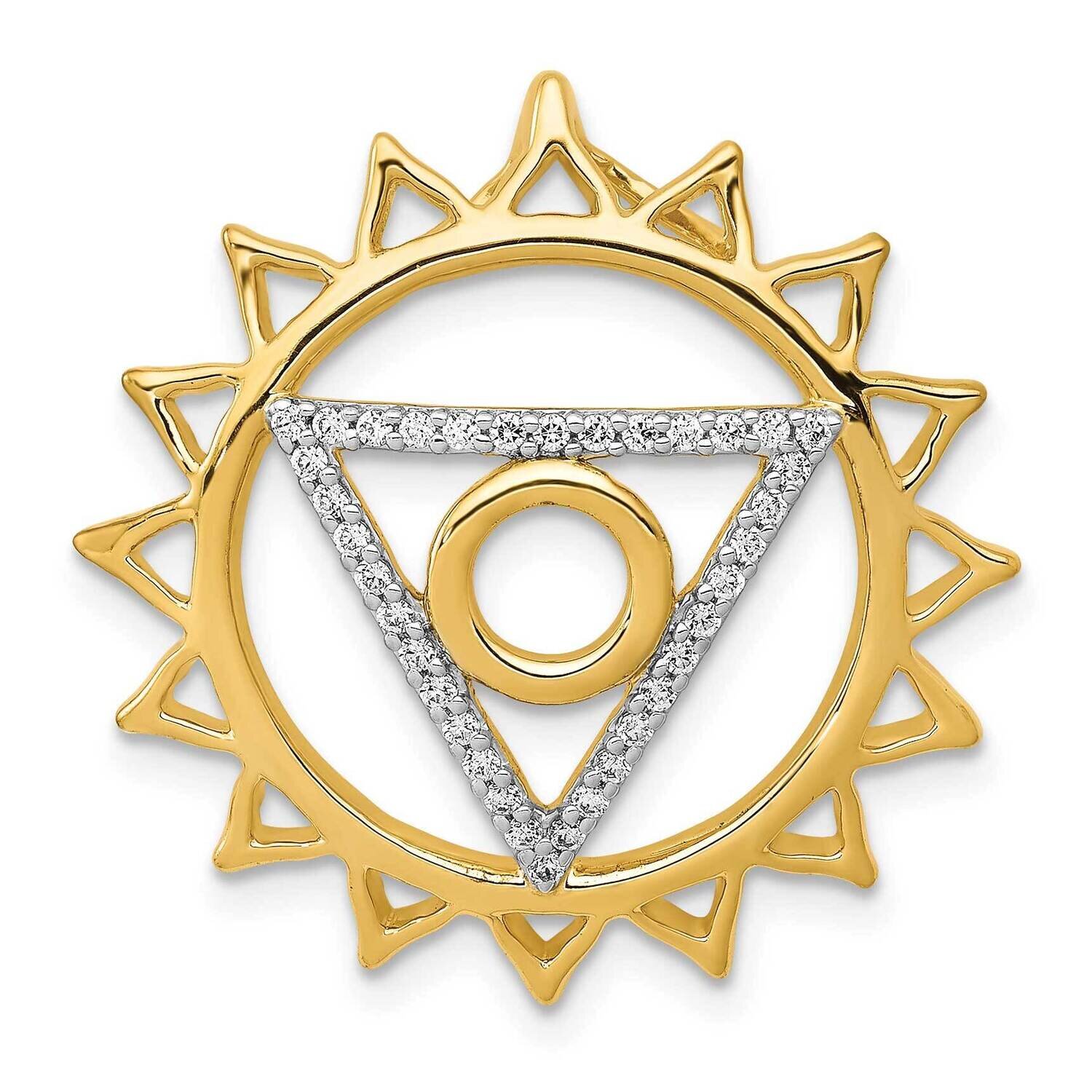 1/5Ct. Diamond Vishuddha/Throat Chakra Chain Slide 14k Gold PM4097-020-YA
