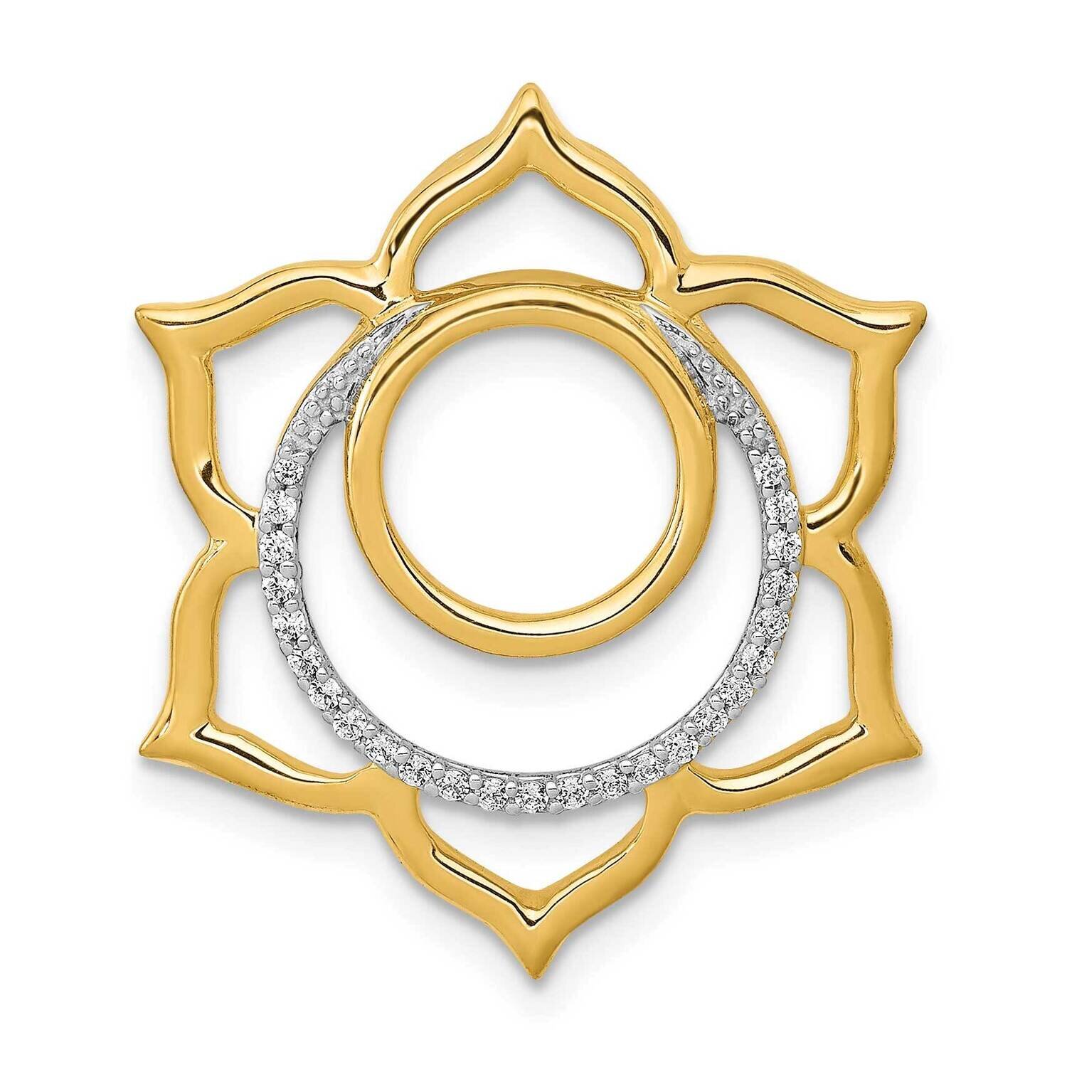 1/10Ct. Diamond Swadhisthana/Sacral Chakra Chain Slide 14k Gold PM4100-010-YA