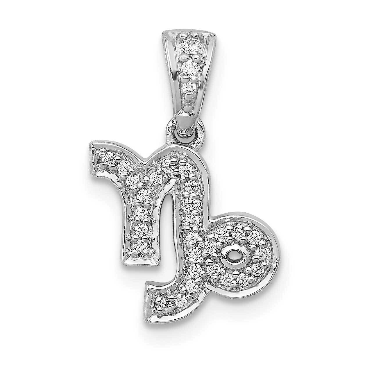 Capricorn Pendant 14k White Gold Diamond PM4111-010-WA, MPN: PM4111-010-WA, 883957509075