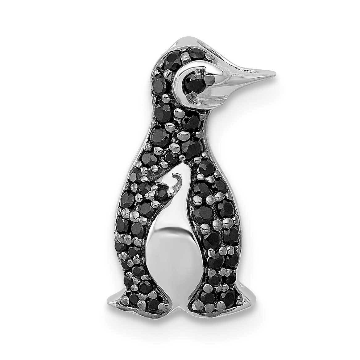 1/5Ct. Black Diamond Penguin Chain Slide 14k White Gold PM4118-BK-020-WA, MPN: PM4118-BK-020-WA, 88…