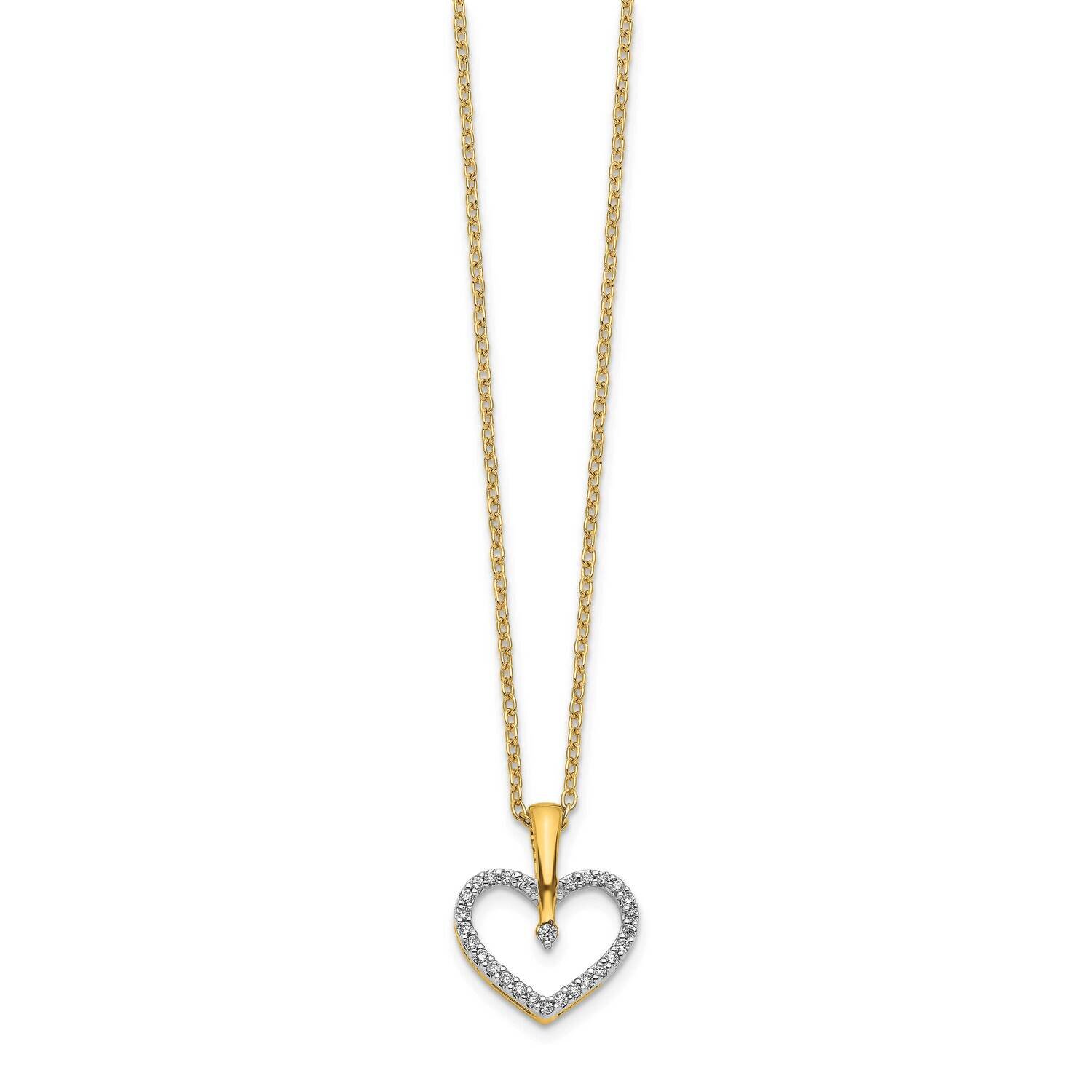 Diamond Heart Pendant 14k Yellow Gold PM4363-015-YA, MPN: PM4363-015-YA, 883957510101