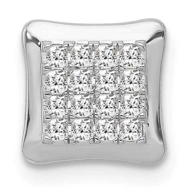 1/4Ct. Diamond Square Cluster Chain Slide 14k White Gold PM4368-025-WA