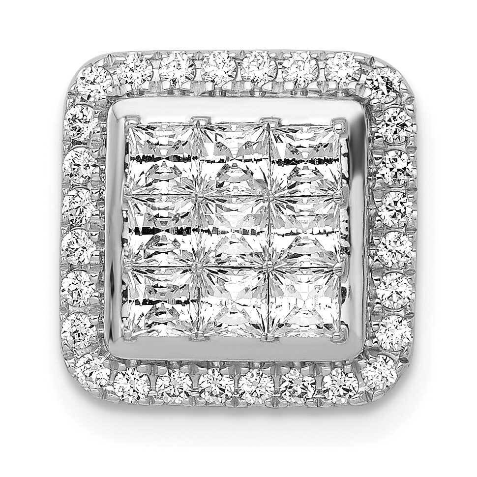 1Ct. Diamond Square Cluster Pendant 14k White Gold PM4369-100-WA, MPN: PM4369-100-WA, 883957212227