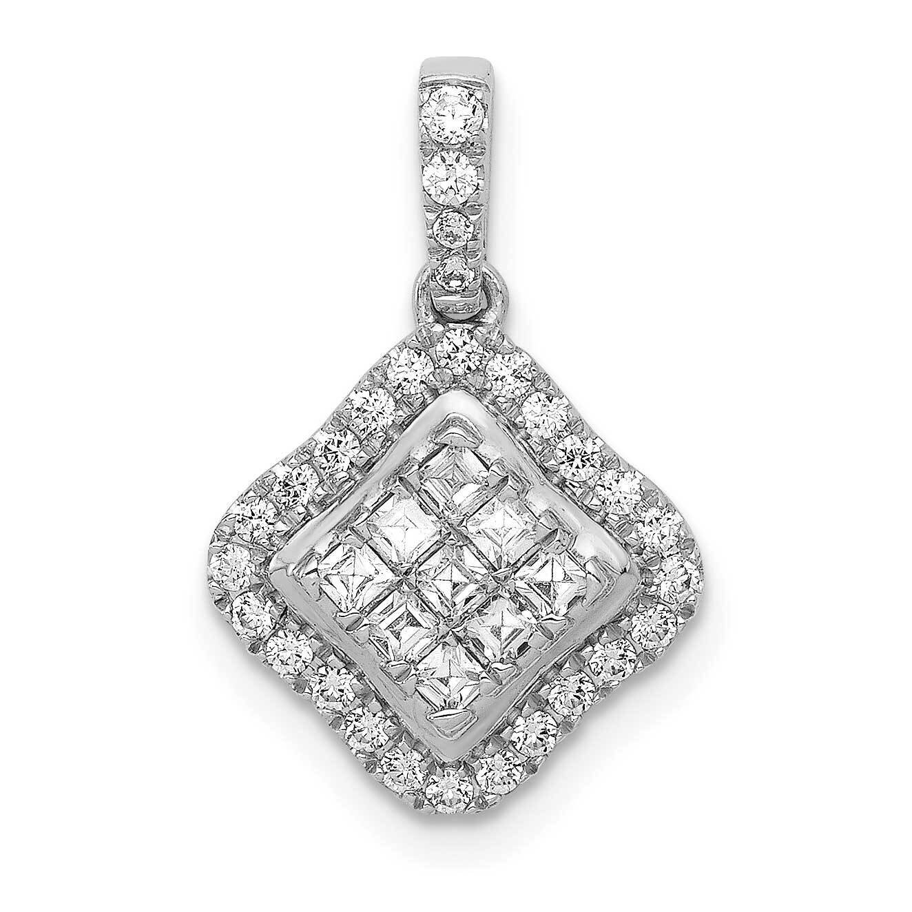 1/2Ct. Diamond Cluster Pendant 14k White Gold PM4370-050-WA, MPN: PM4370-050-WA, 883957298184
