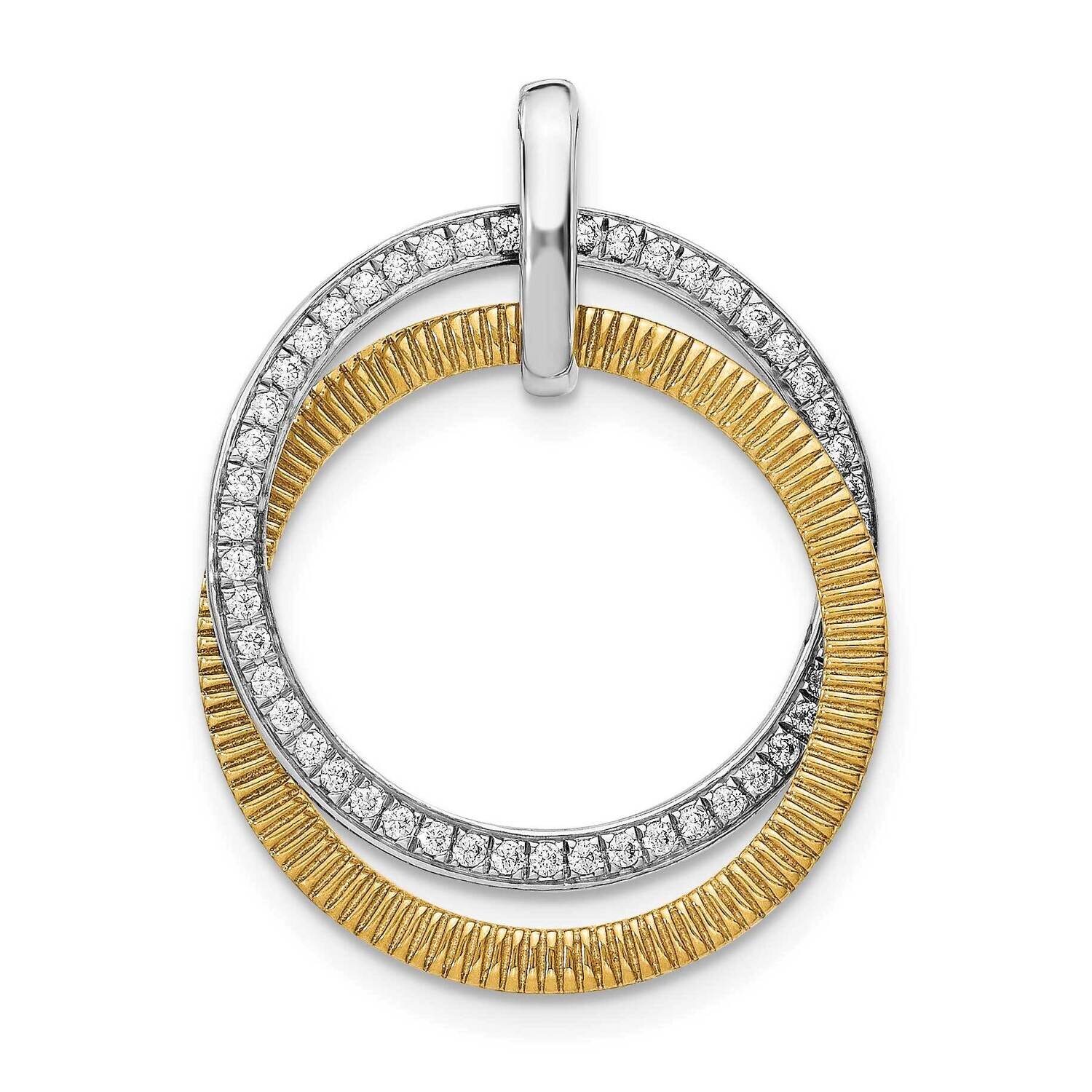 1/4Ct. Diamond Entwined Circles Pendant 14k Two-Tone Gold PM4374-025-WYA, MPN: PM4374-025-WYA, 8839…