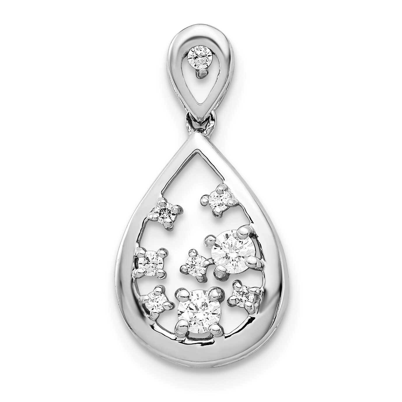 3/8Ct. Diamond Fancy Teardrop Pendant 14k White Gold PM4385-020-WA, MPN: PM4385-020-WA, 883957510422