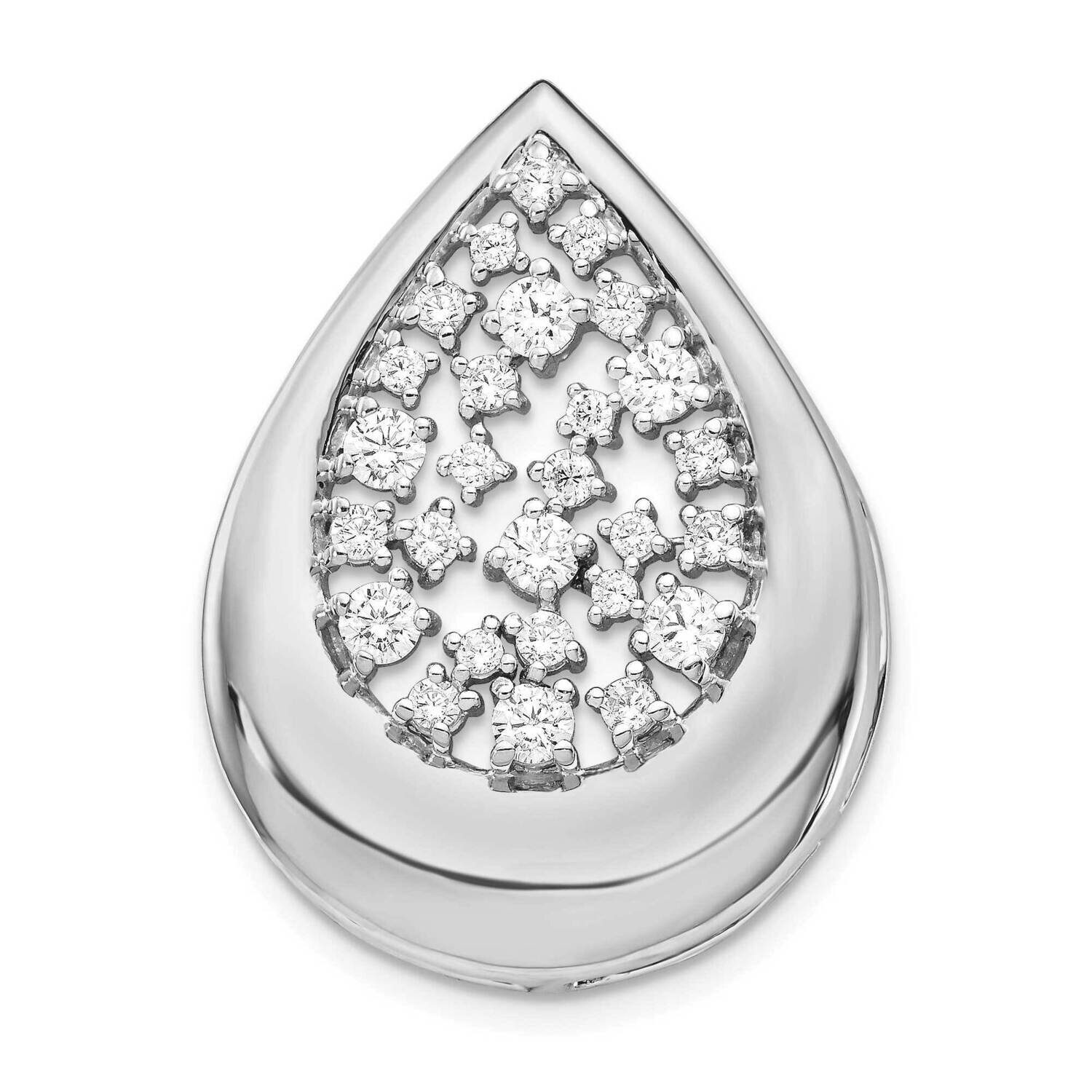 7/8Ct. Diamond Fancy Teardrop Pendant 14k White Gold PM4386-087-WA