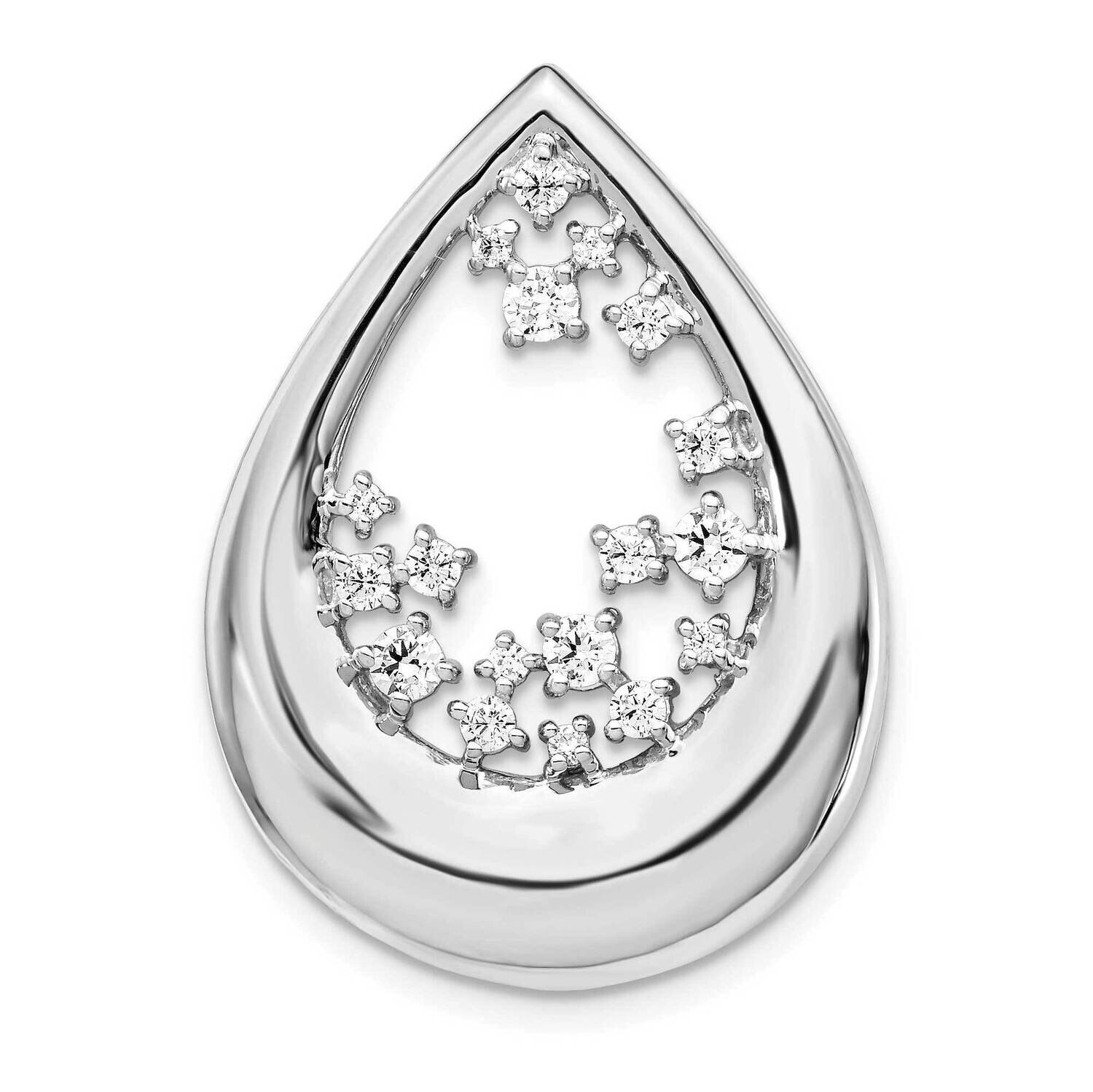 1/2Ct. Diamond Fancy Teardrop Pendant 14k White Gold PM4387-050-WA, MPN: PM4387-050-WA, 883957670669