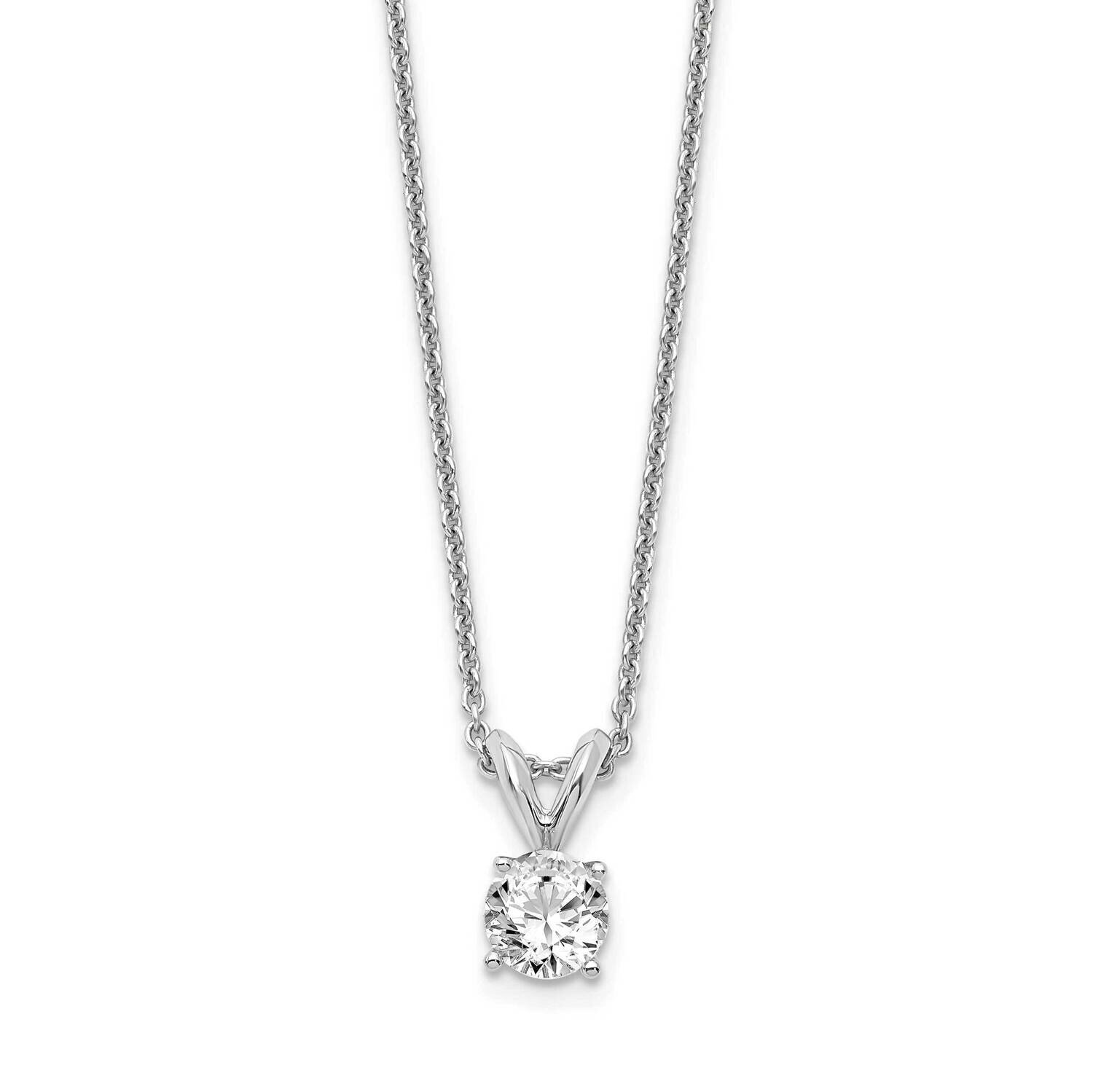 1/3Ct. Round Certified Lab Grown Diamond Vs/Si, D E F, Solitaire Pend 14k White Gold PM4396-033C-WLD-18