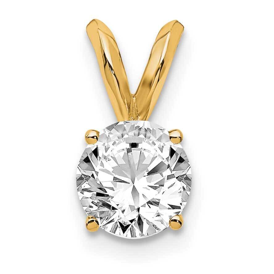 1/2Ct. Round Certified Lab Grown Diamond Vs/Si, D E F, Solitaire Pend 14k Yellow Gold PM4396-050C-LD