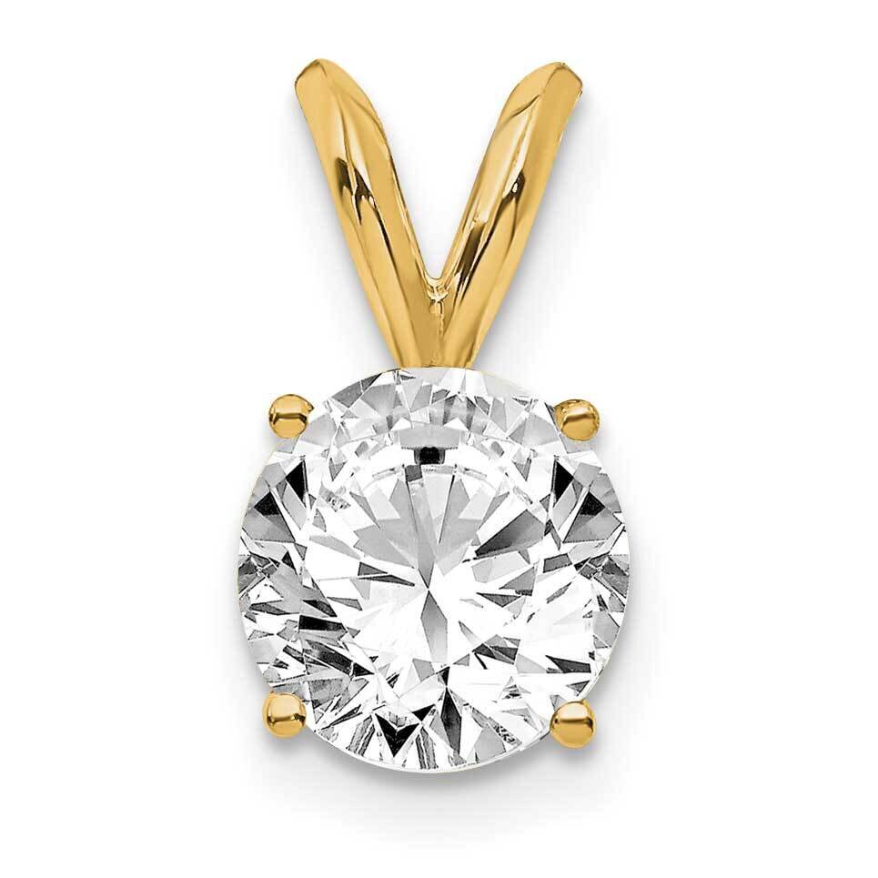 3/4Ct. Round Certified Lab Grown Diamond Si1/Si2, G H I, Solitaire Pe 14k Yellow Gold PM4396-075C-L…