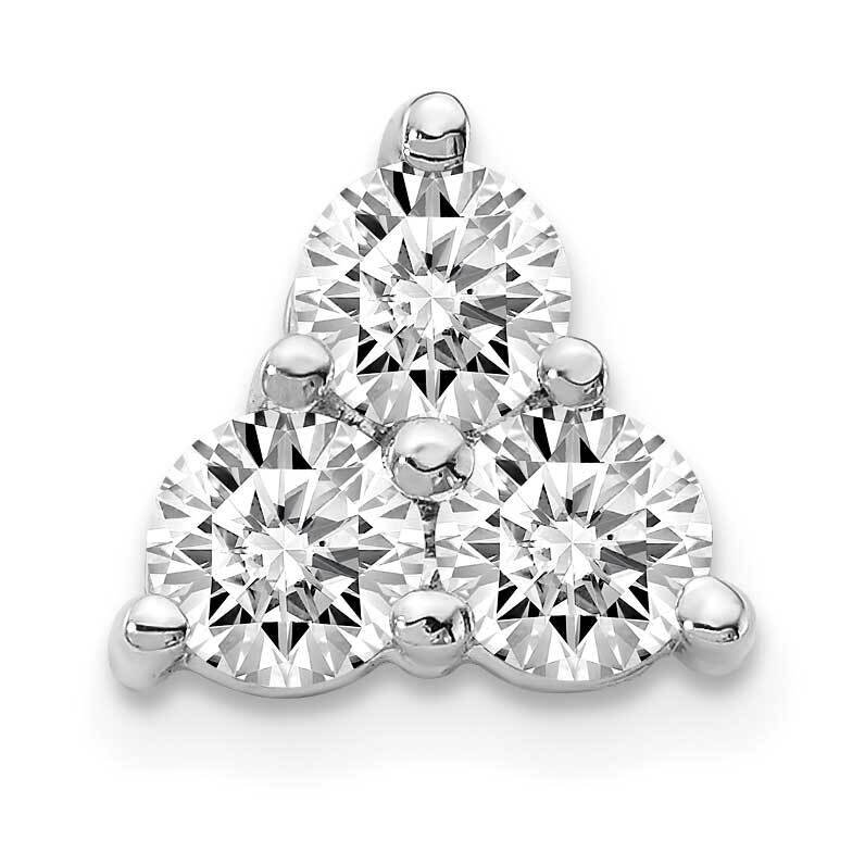 3/4Ct. Diamond Three Stone Triangle Chain Slide 14k White Gold PM4677-075-WA, MPN: PM4677-075-WA, 8…