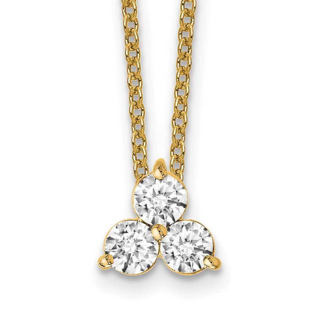 Diamond Vs/Si, D E F, Slide Pendant Necklace 14k Yellow Gold True Origin Lab Grown PM4677-025-YLD, …