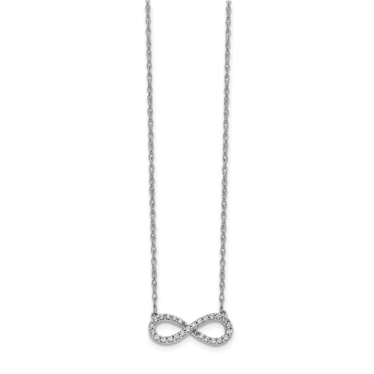 Polished Diamond Infinity Symbol Necklace 14k White Gold PM4688-016-WA, MPN: PM4688-016-WA, 8839578…