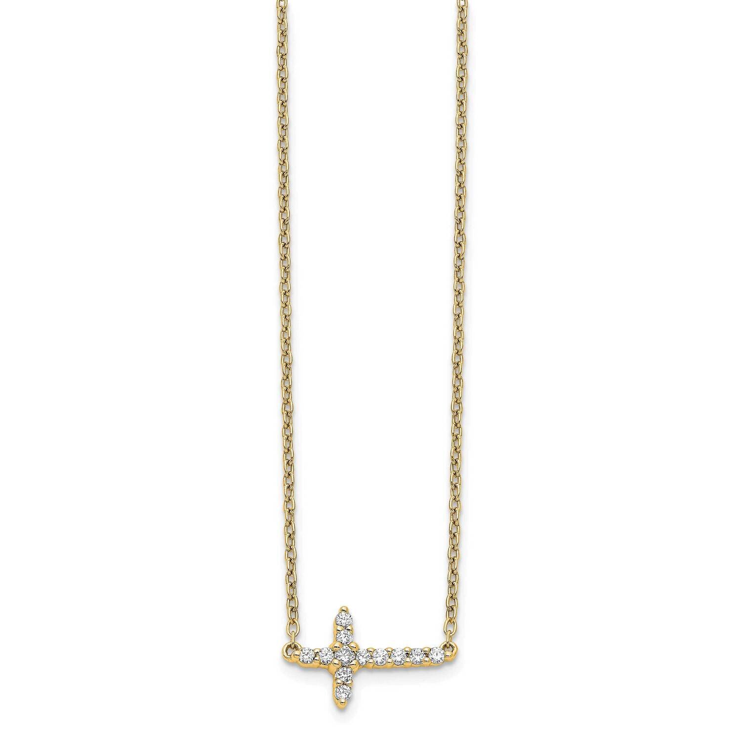 Cross 18 Inch Necklace 14k Gold Diamond PM4692-016-YA, MPN: PM4692-016-YA, 883957212517