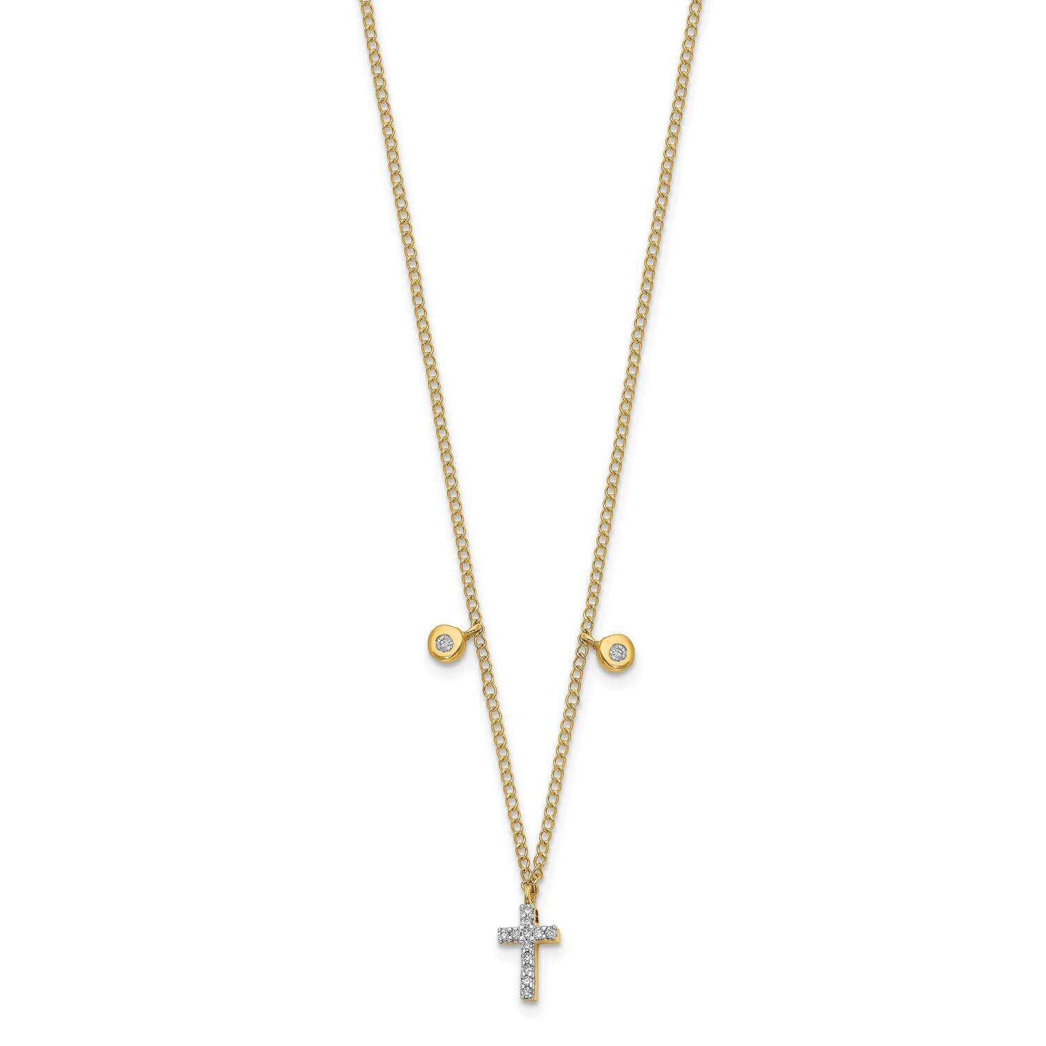 Cross Necklace 14k Gold Diamond PM4698-005-YA, MPN: PM4698-005-YA, 883957212524