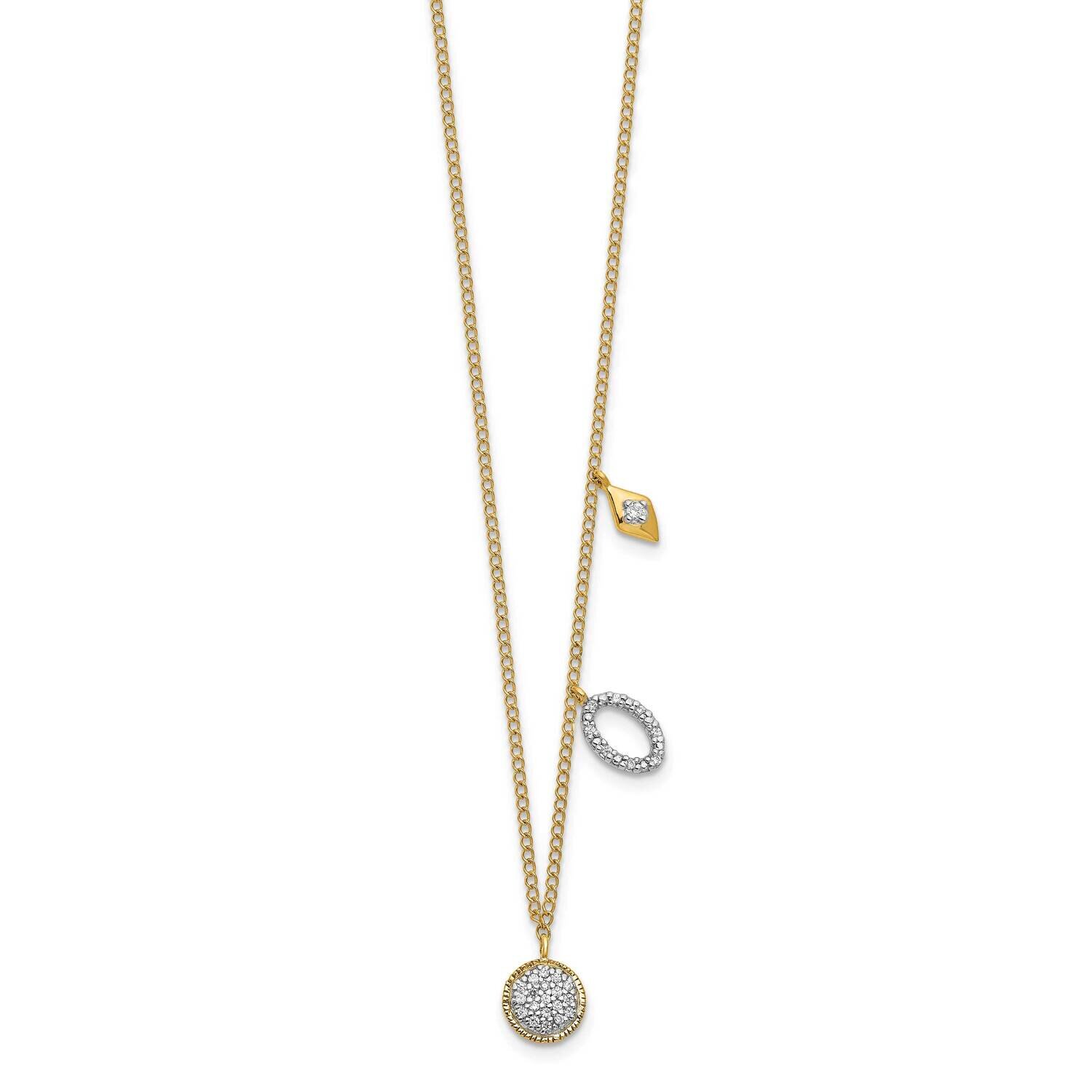 Circles Necklace 14k Gold Diamond PM4703-010-YA, MPN: PM4703-010-YA, 883957212531