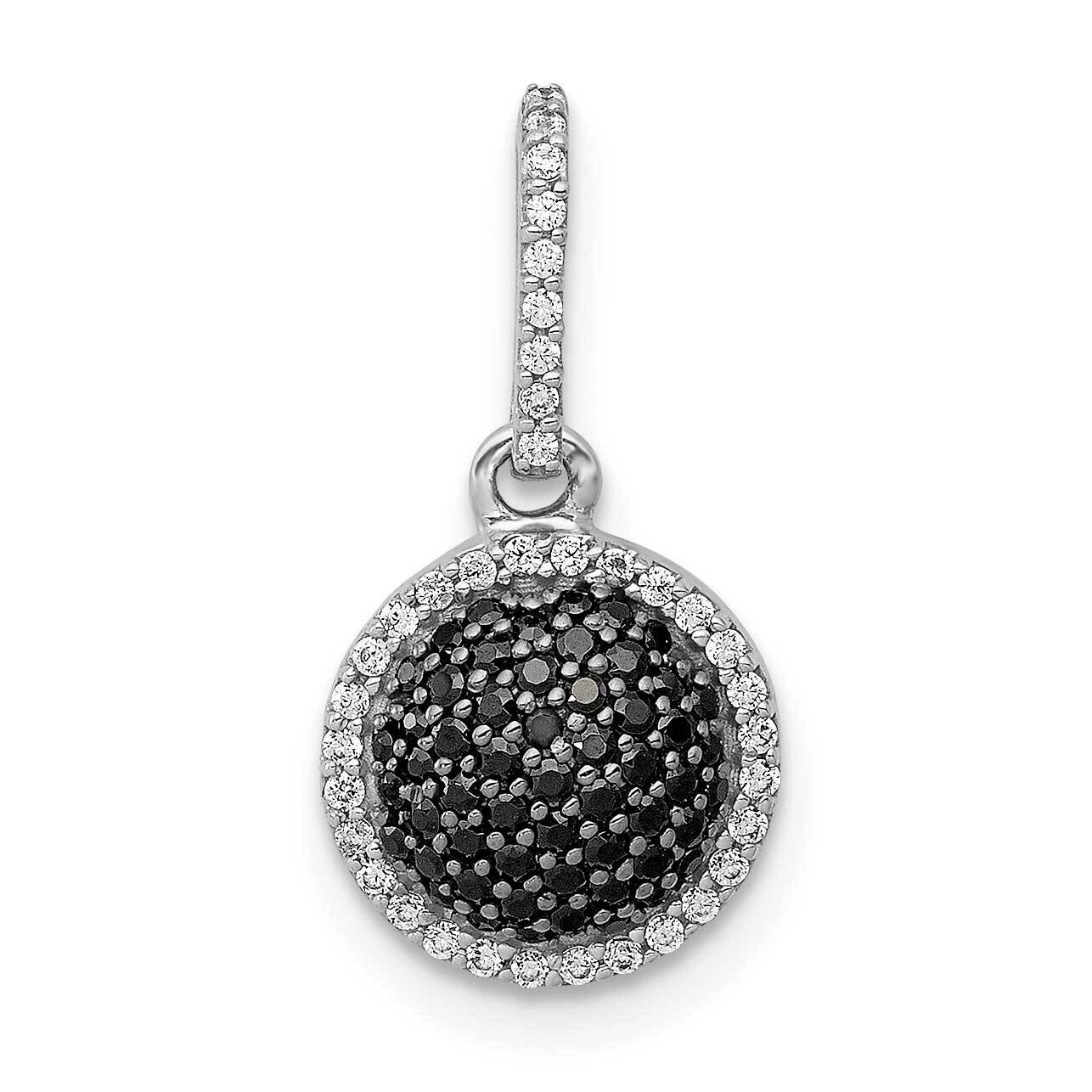 1/5Ct. White/Black Diamond Circle Cluster Pendant 14k White Gold PM4740-BK-020-WA, MPN: PM4740-BK-0…