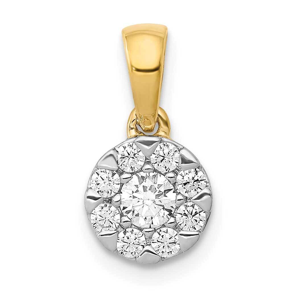 1/3Ct. Diamond Circle Cluster Pendant 14k Yellow Gold PM4746-033-YA, MPN: PM4746-033-YA, 8839572126…