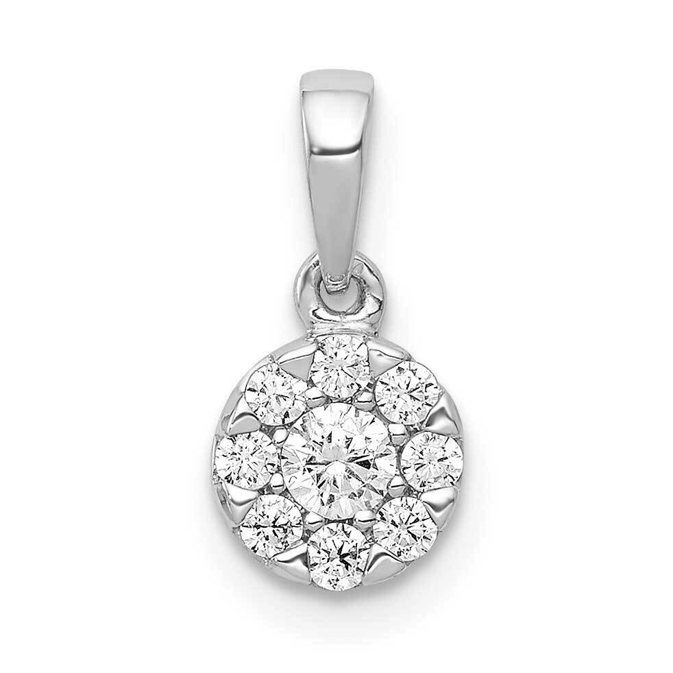 1/4Ct. Diamond Circle Cluster Pendant 14k White Gold PM4748-025-WA, MPN: PM4748-025-WA, 883957299075