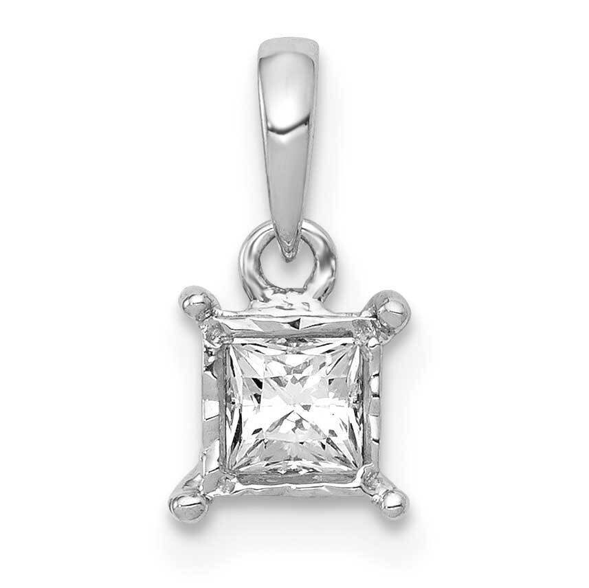 1/5Ct. Diamond Square Pendant 14k White Gold PM4761-020-WA, MPN: PM4761-020-WA, 883957299211