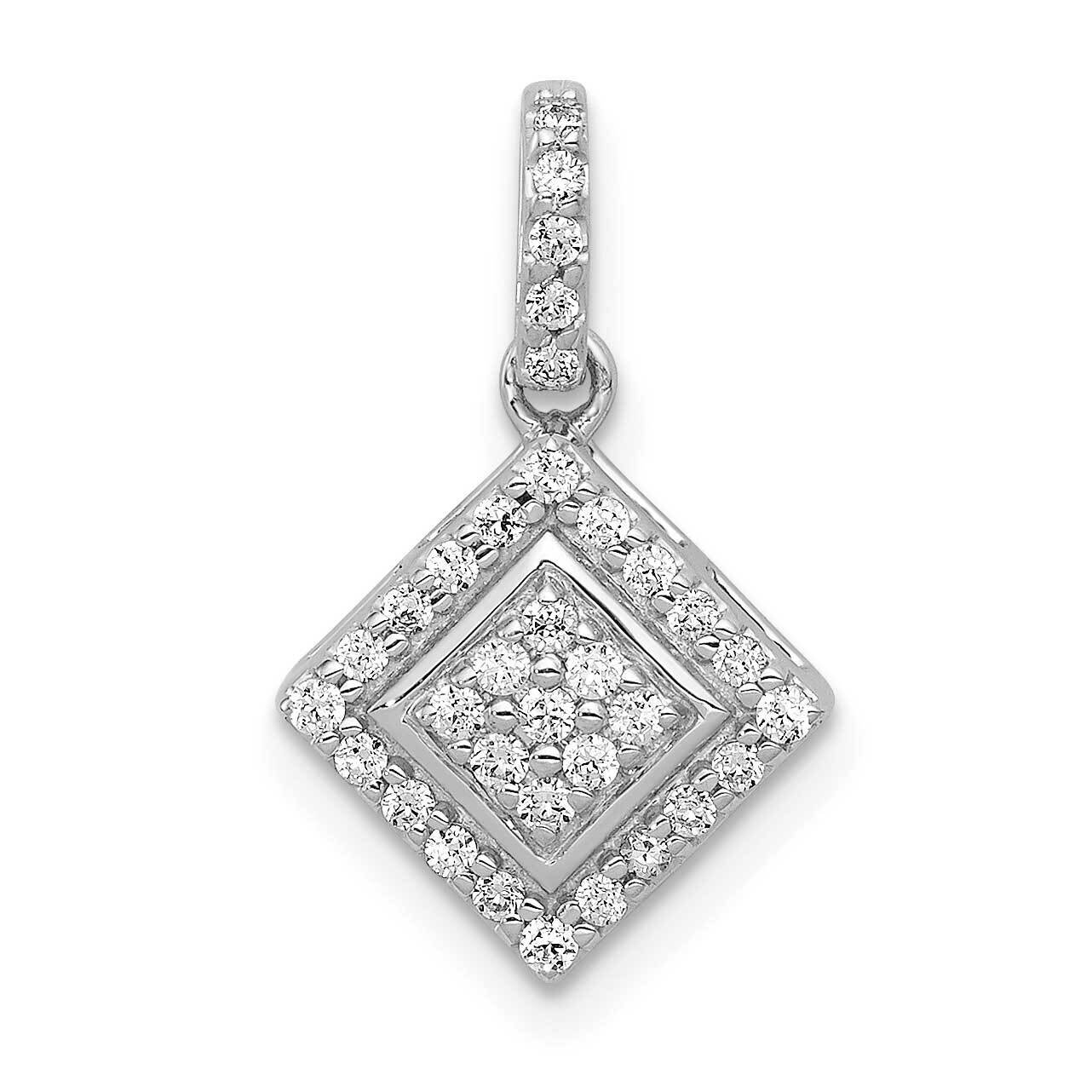 1/4Ct. Diamond Cluster Pendant 14k White Gold PM4766-025-WA, MPN: PM4766-025-WA, 843642054754