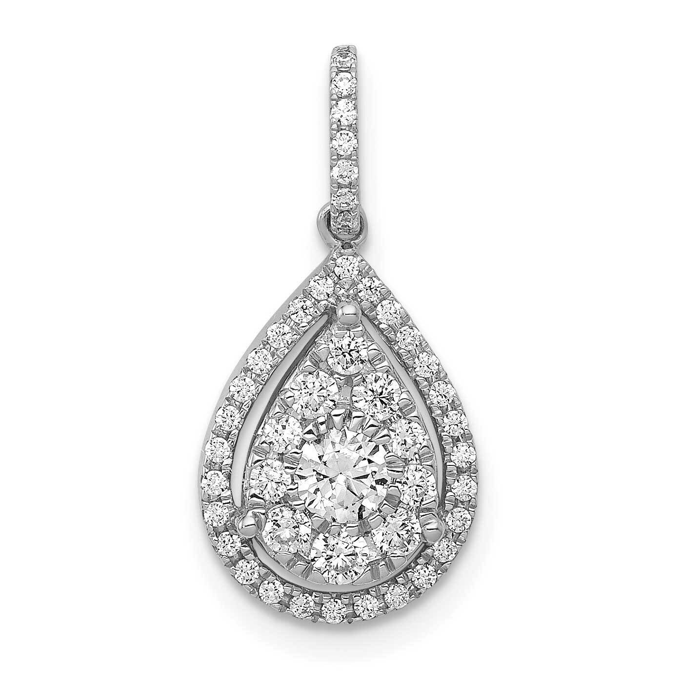 1/2Ct. Diamond Pear Shape Pendant 14k White Gold PM4776-050-WA, MPN: PM4776-050-WA, 883957299259
