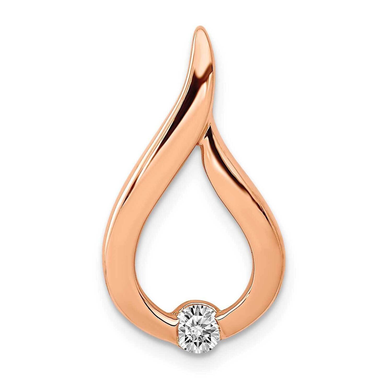1/10Ct. Diamond Teardrop Chain Slide 14k Rose Gold PM4789-010-RA, MPN: PM4789-010-RA, 883957299341