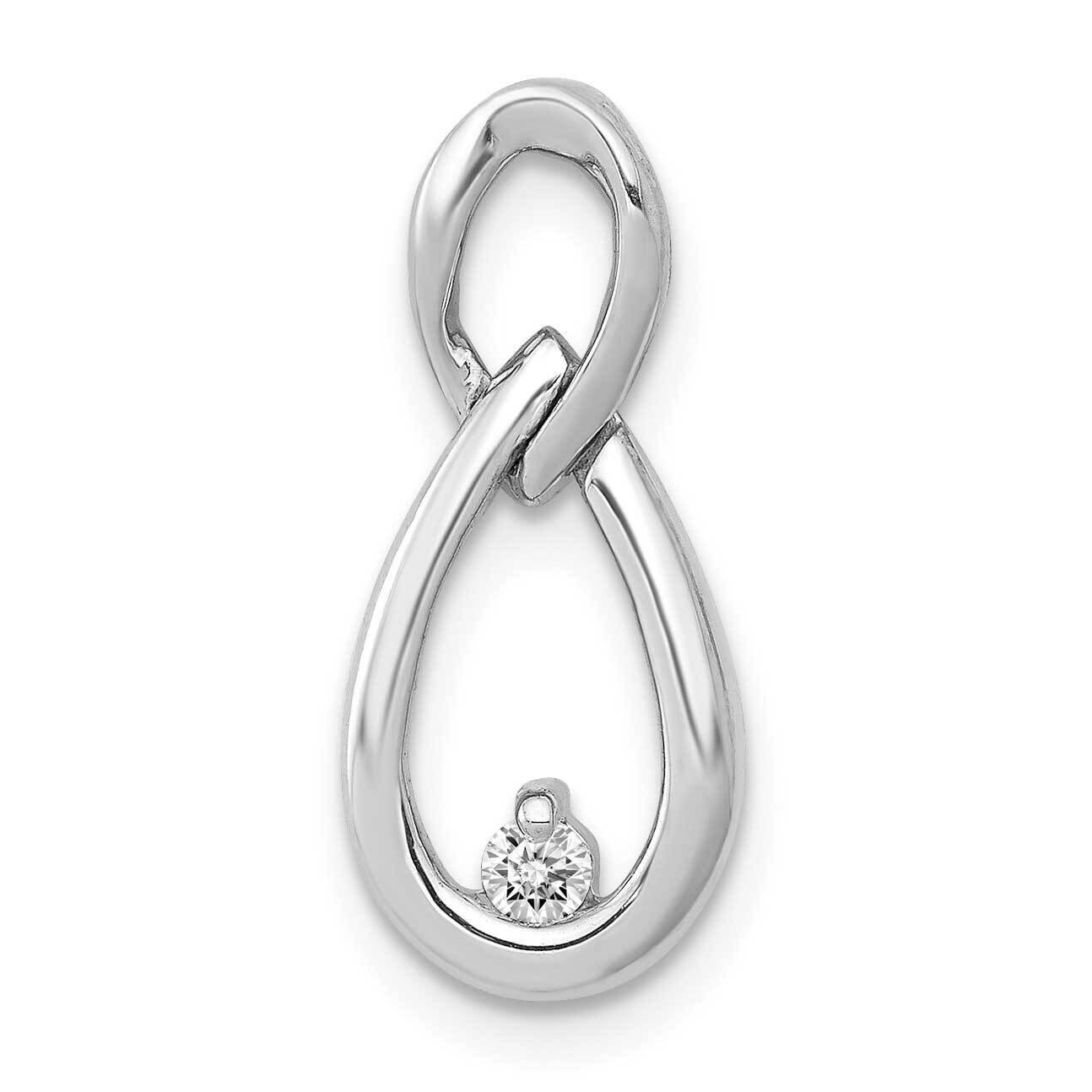1/20Ct. Diamond Teardrop Infinity Chain Slide 14k White Gold PM4794-005-WA, MPN: PM4794-005-WA, 883…