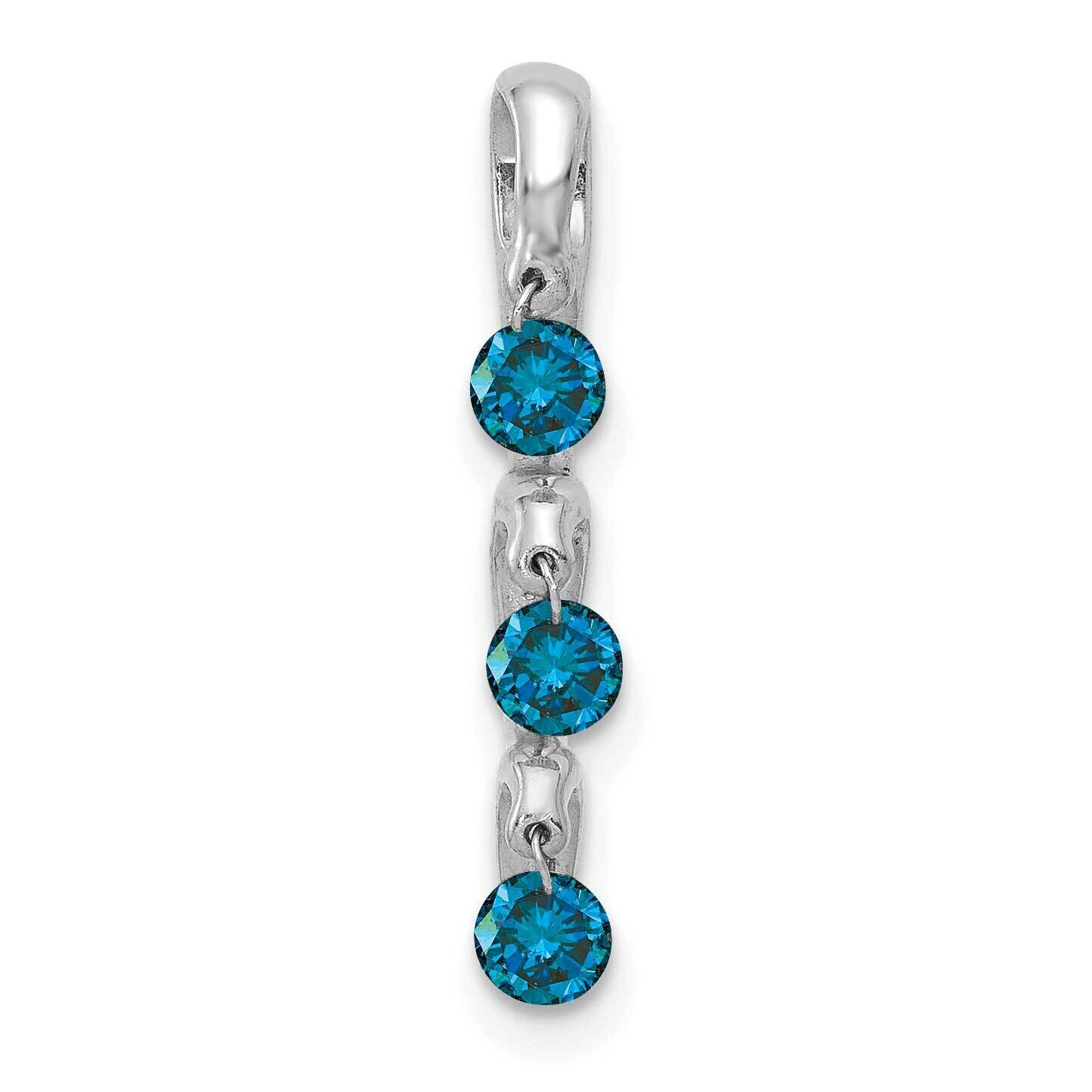 1/3Ct. Blue Diamond Slide Pendant 14k White Gold PM4803-BD-033-WA, MPN: PM4803-BD-033-WA, 883957756…