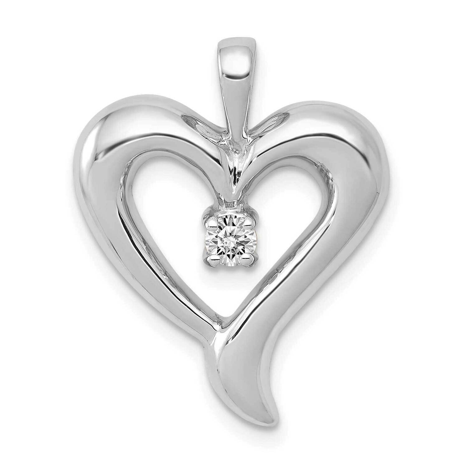 Aa Diamond Heart Pendant 14k White Gold PM4830-010-WA
