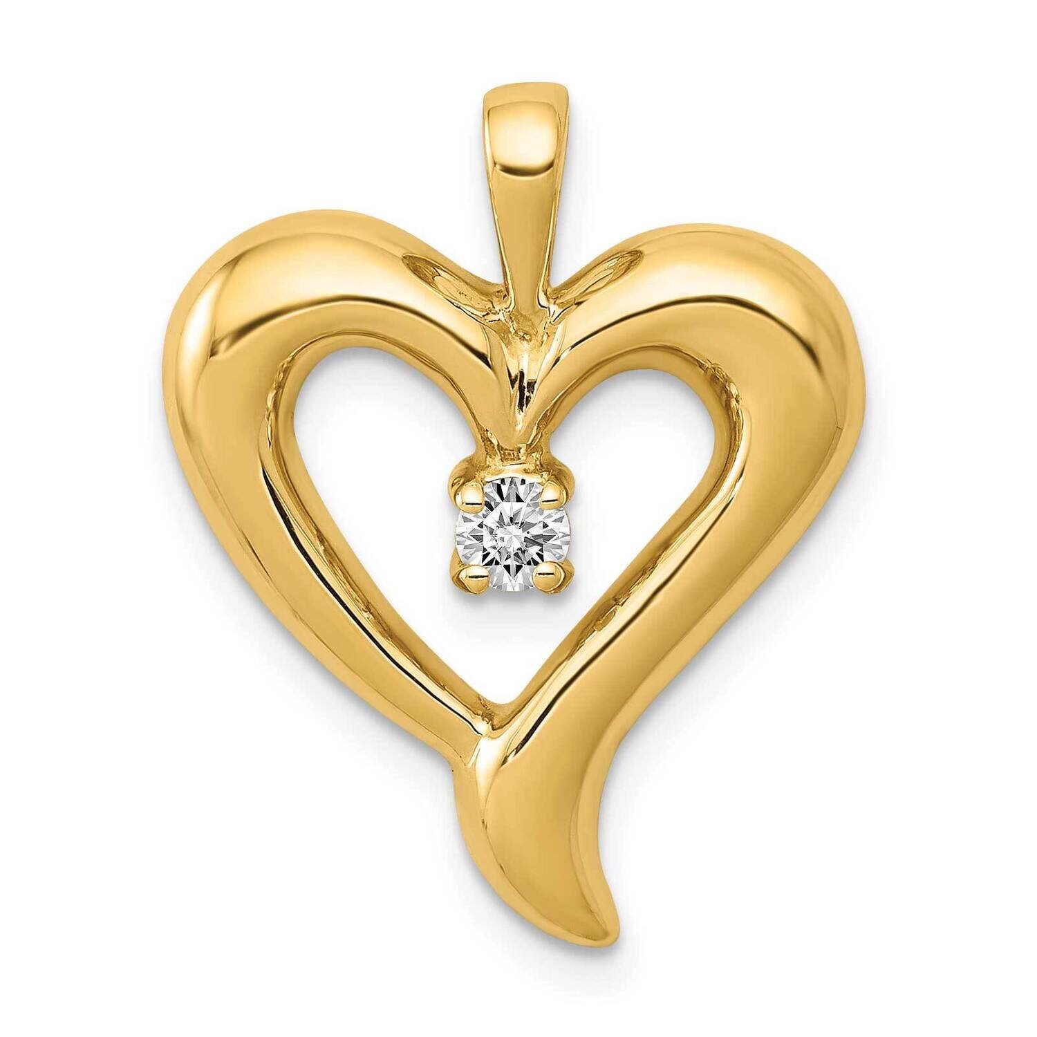 Heart Pendant 14k Gold AA Diamond PM4830-010-YA