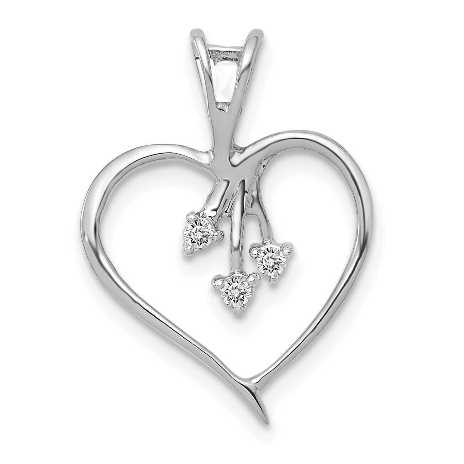 Heart Pendant 14k White Gold Diamond PM4832-005-WA, MPN: PM4832-005-WA, 883957300269