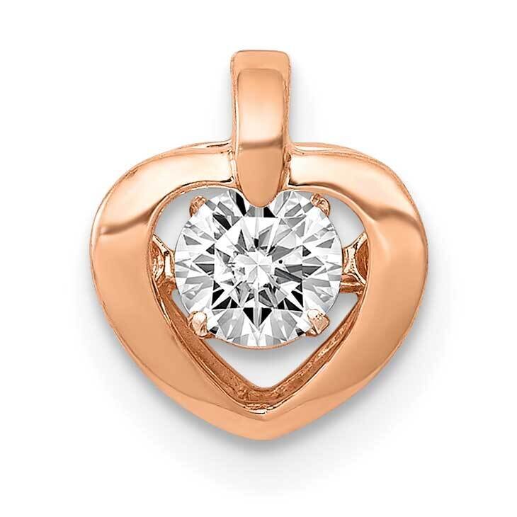 1/4Ct. Vibrant Diamond Heart Pendant 14k Rose Gold PM4833-025-RA, MPN: PM4833-025-RA, 883957212647