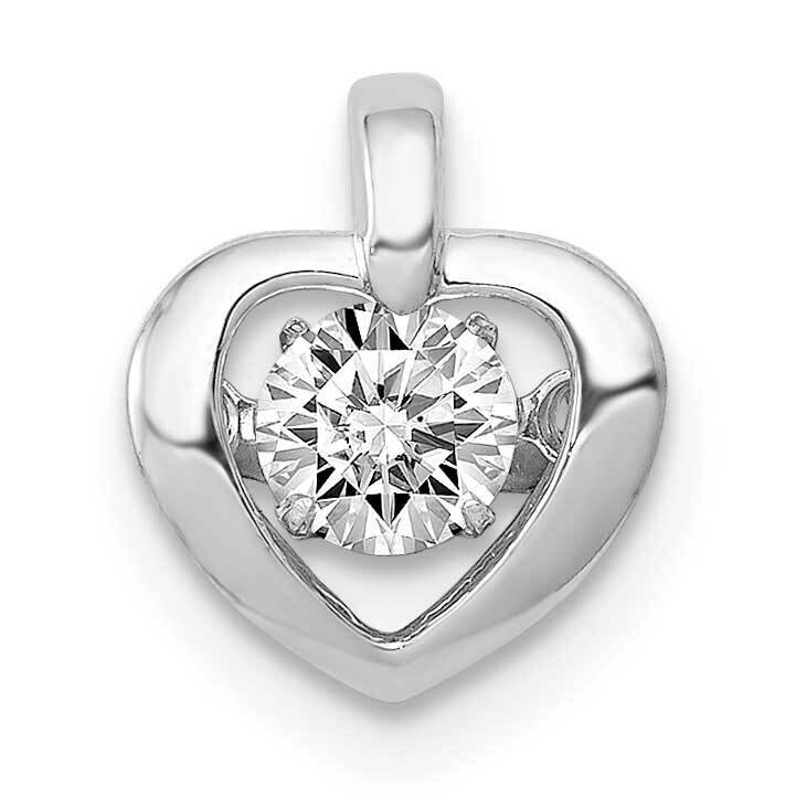 1/4Ct. Vibrant Diamond Heart Pendant 14k White Gold PM4833-025-WA