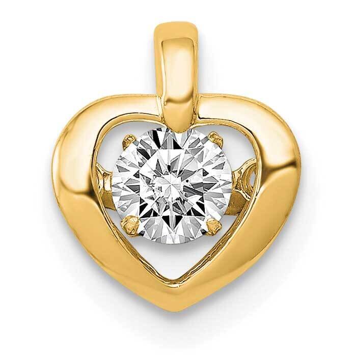 14K Si1/Si2, G H I, Heart Pendant Lab Grown Diamond PM4833-025-YLG, MPN: PM4833-025-YLG, 8839577834…