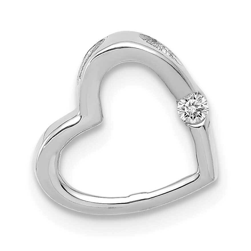 Aa Diamond Heart Chain Slide 14k White Gold PM4837-002-WA, MPN: PM4837-002-WA, 883957113753