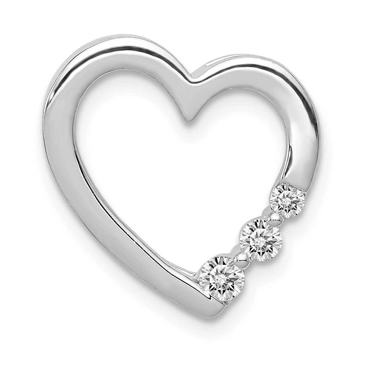 1/6Ct. Diamond Heart Chain Slide 14k White Gold PM4841-016-WA