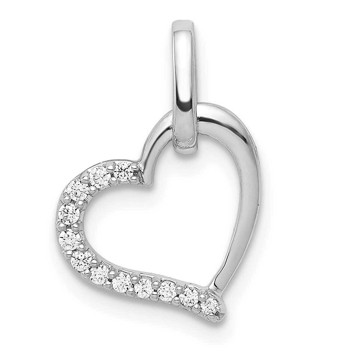 1/15Ct. Diamond Heart Pendant 14k White Gold PM4850-008-WA