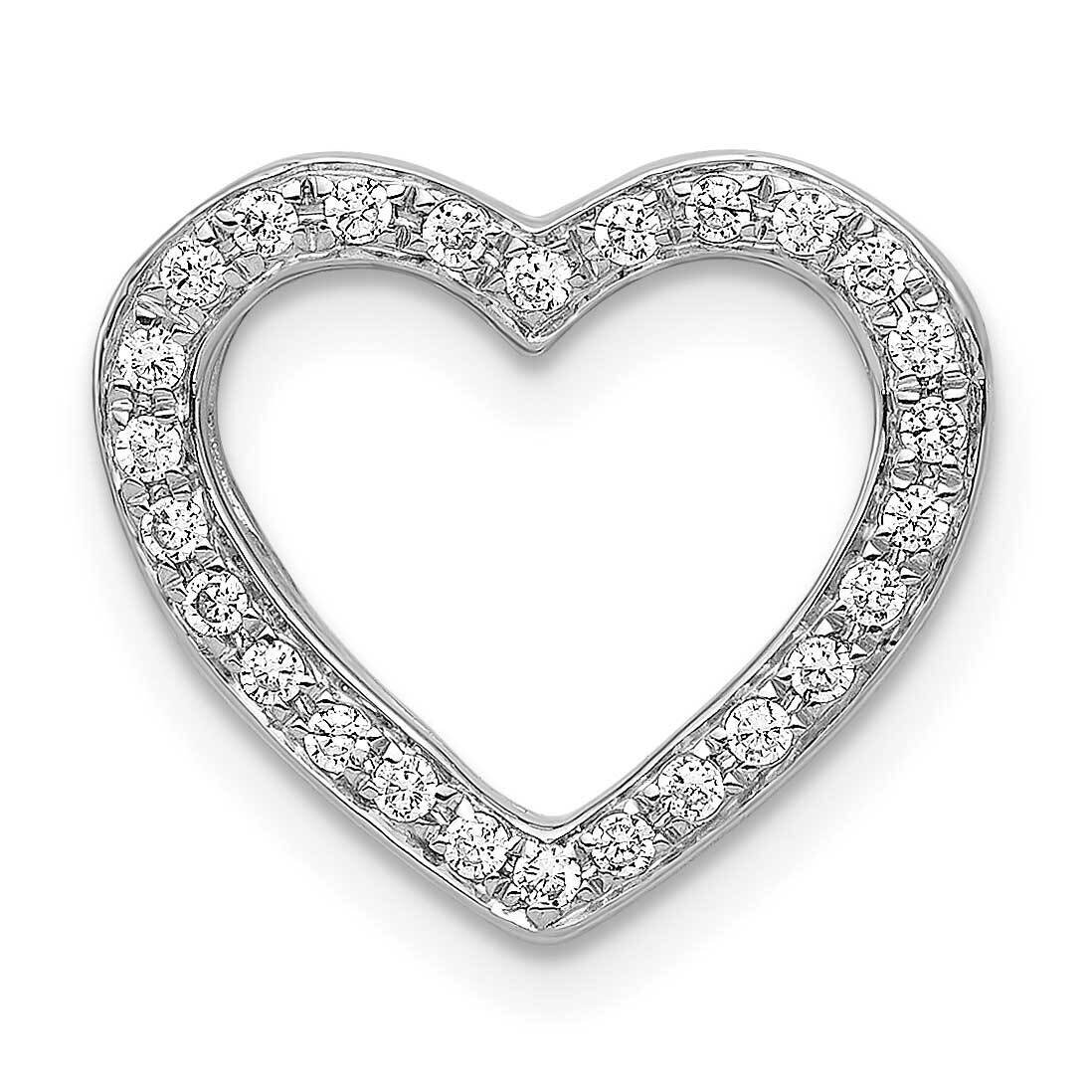 1/6Ct. Diamond Heart Chain Slide 14k White Gold PM4851-016-WA