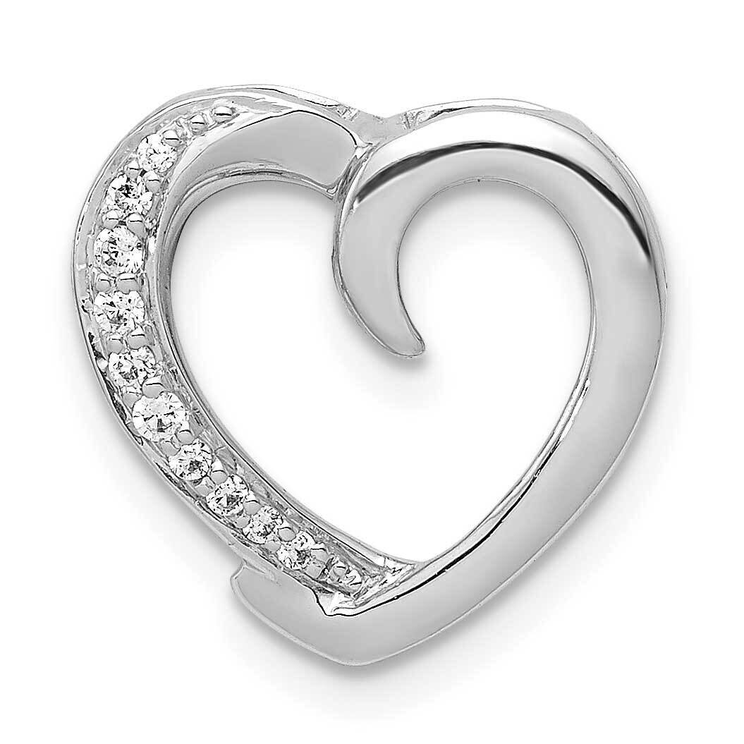 1/20Ct. Diamond Heart Chain Slide 14k White Gold PM4852-006-WA, MPN: PM4852-006-WA, 883957300405