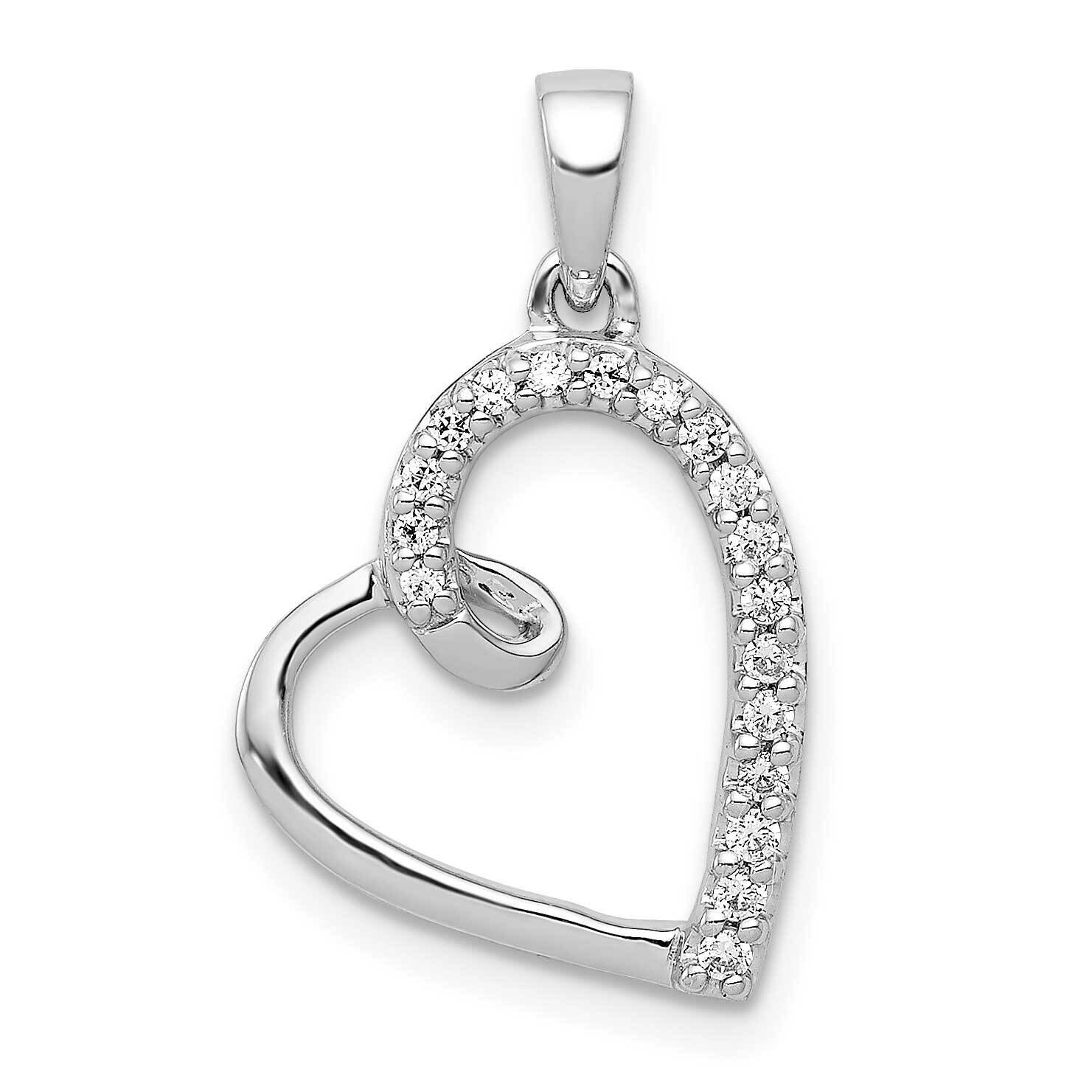 Heart Pendant 14k White Gold Diamond PM4853-010-WA