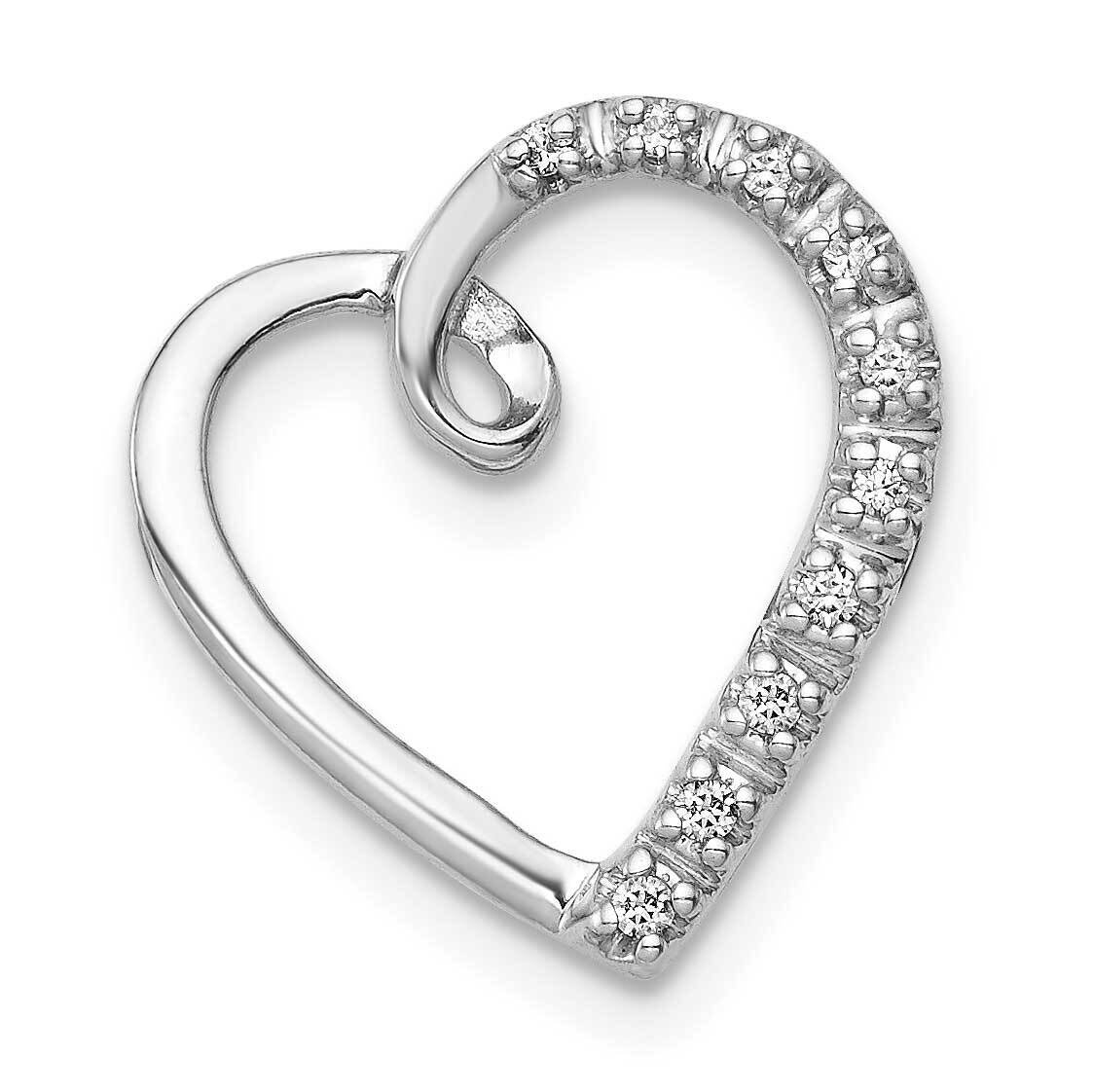 1/20Ct. Diamond Heart Chain Slide 14k White Gold PM4854-005-WA