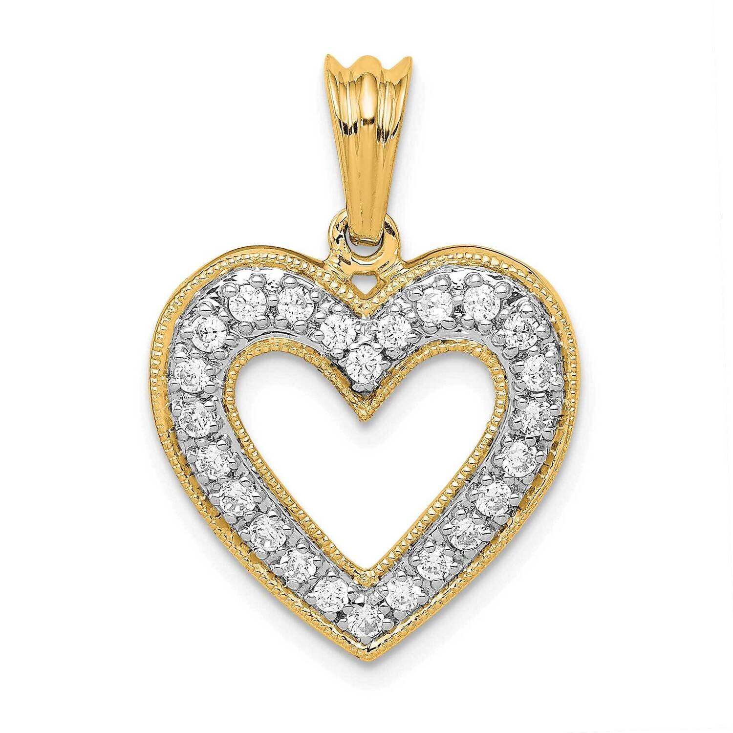 1/3Ct. Diamond Heart Pendant 14k Gold PM4861-033-YA, MPN: PM4861-033-YA, 883957300580
