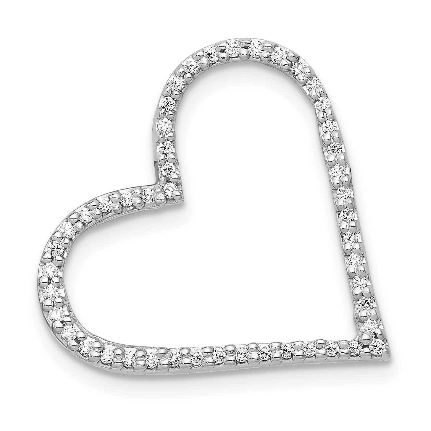 1/6Ct. Diamond Heart Chain Slide 14k White Gold PM4863-016-WA