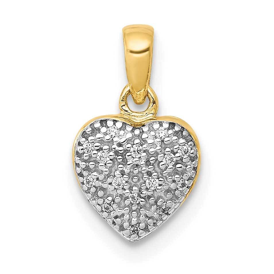 Heart Pendant 14k Gold Diamond PM4873-005-YA, MPN: PM4873-005-YA, 883957146317