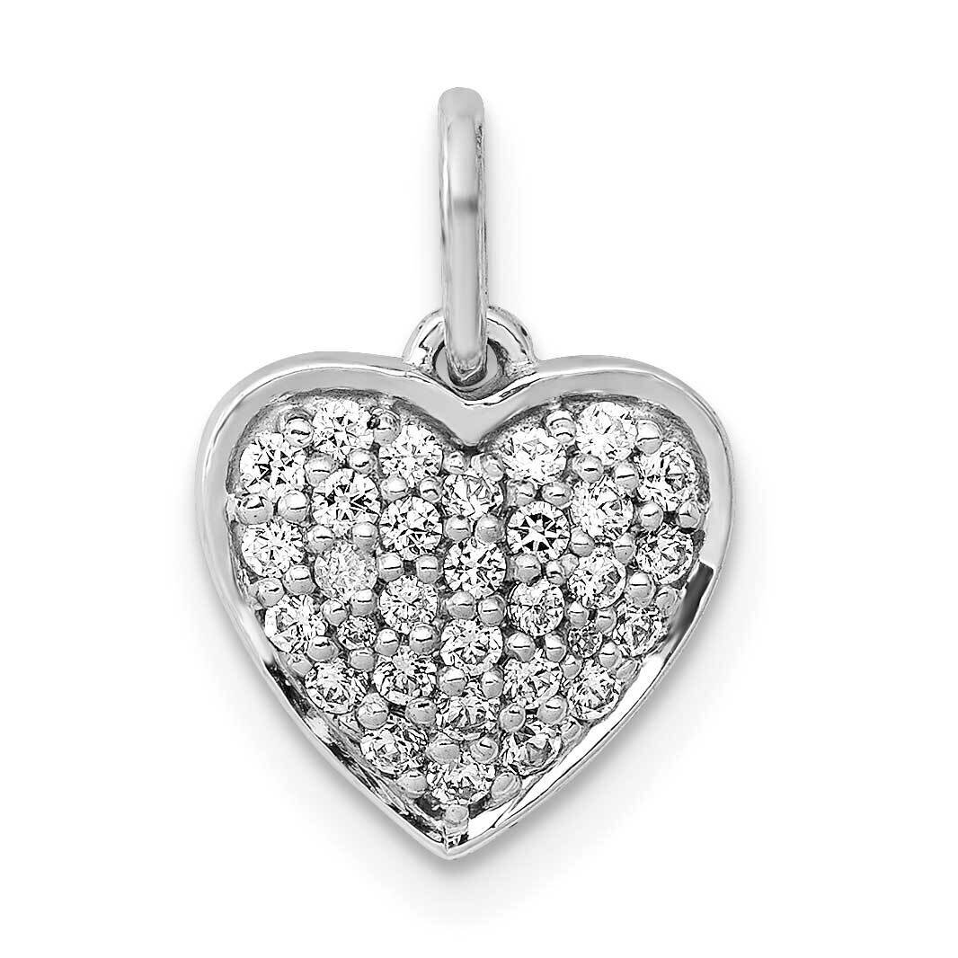 1/4Ct. Diamond Heart Pendant 14k White Gold PM4874-025-WA, MPN: PM4874-025-WA, 883957212678