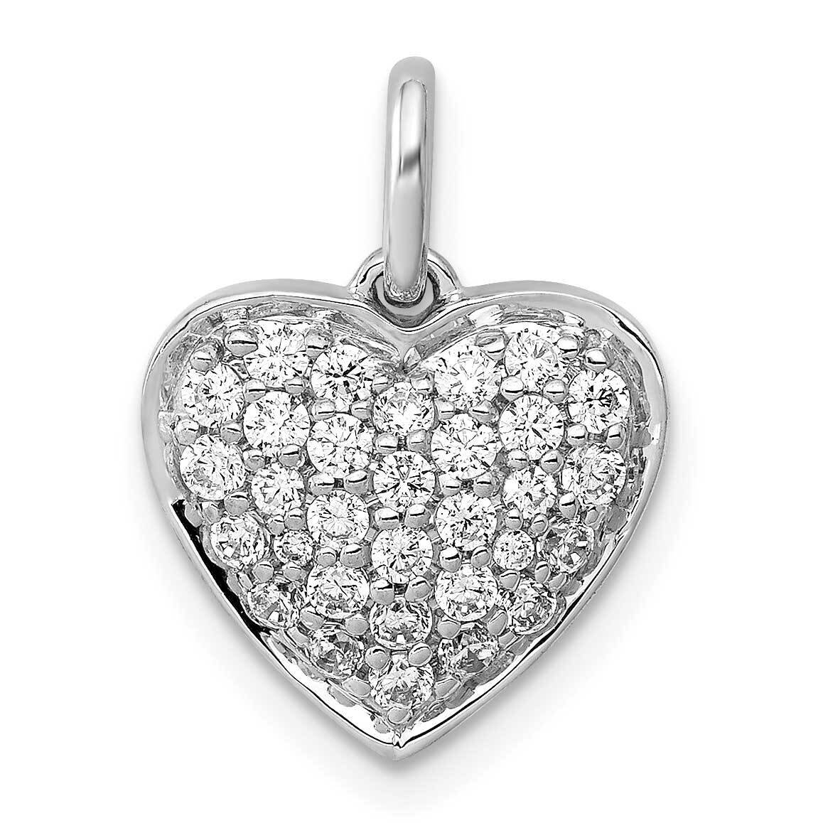 1/2Ct. Diamond Heart Pendant 14k White Gold PM4876-050-WA, MPN: PM4876-050-WA, 883957300771