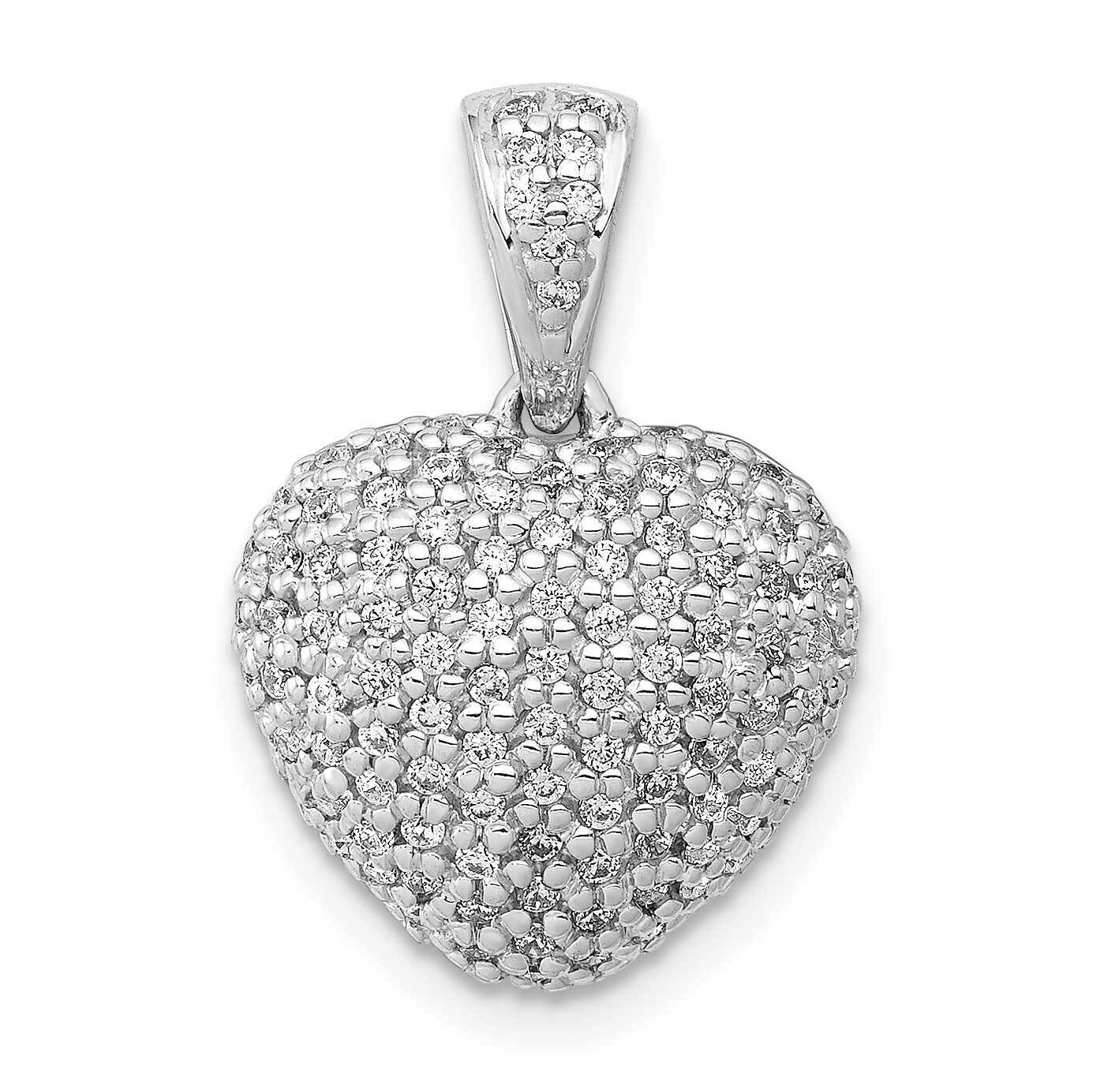 3/8Ct. Diamond Puff Heart Pendant 14k White Gold PM4880-040-WA, MPN: PM4880-040-WA, 883957146300