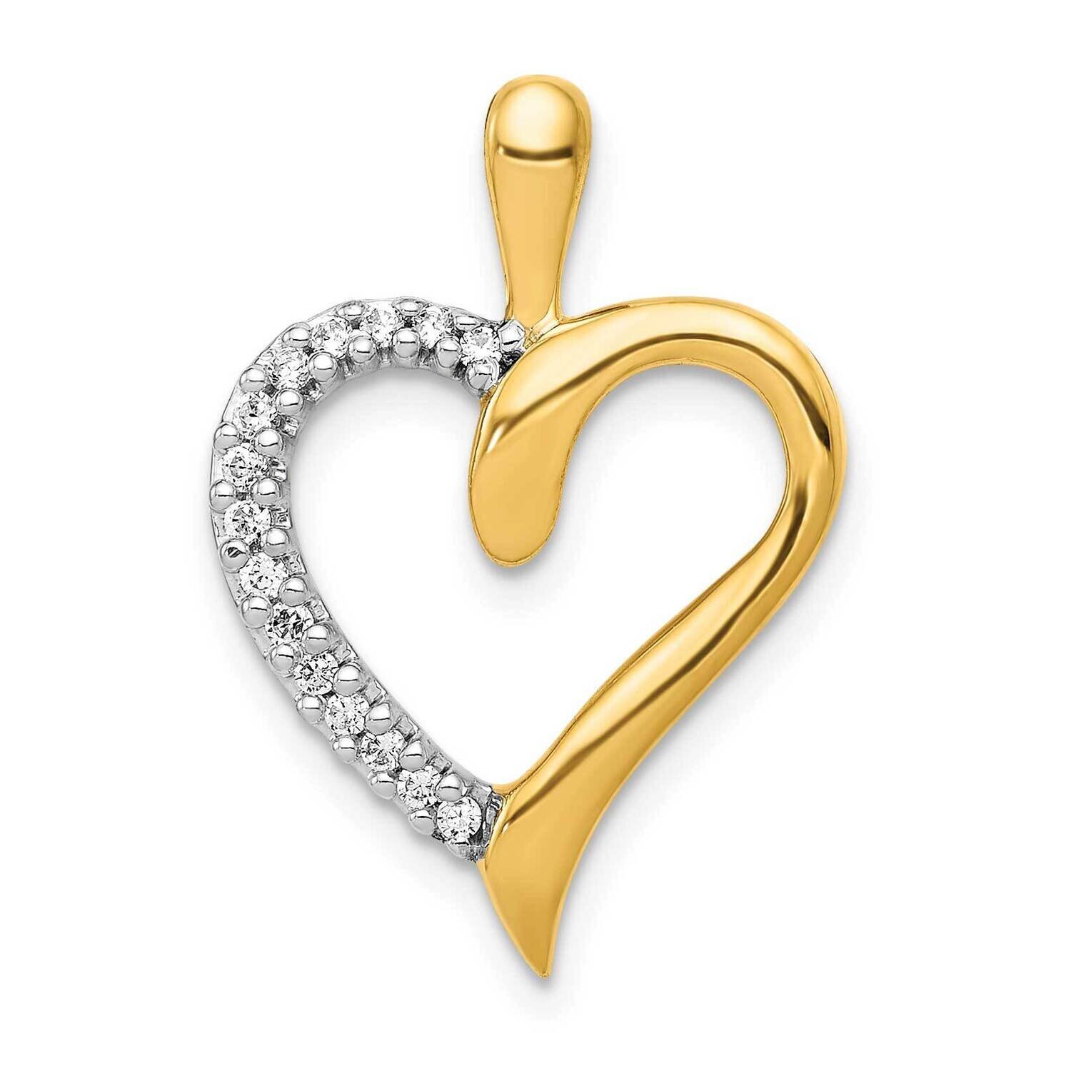 1/10Ct. Diamond Heart Pendant 14k Gold PM4906-010-YA